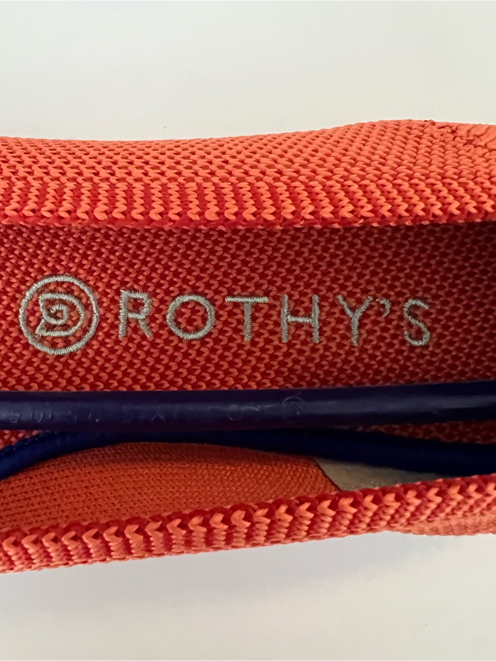 Rothy’s The Point Coral Orange Knit Pointed Toe Flats NWOT Sz 10.5 - Picture 5 of 7